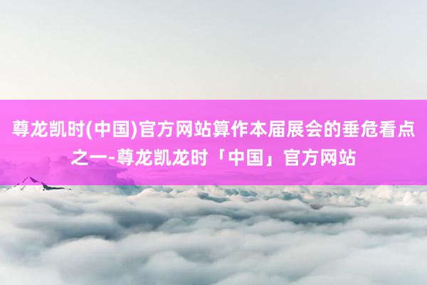 尊龙凯时(中国)官方网站算作本届展会的垂危看点之一-尊龙凯龙时「中国」官方网站